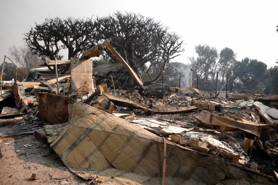 Robin Thicke's home was ravaged by the fire (EPA)