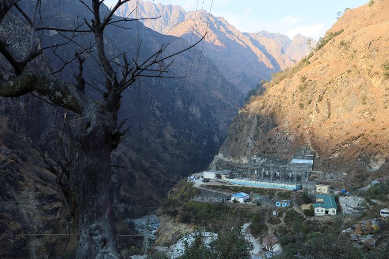 FILE PHOTO: A view shows Tapovan Vishnugad hydropower plant by National Thermal Power Corporation Limited (NTPC) project along Dhauliganga river in Chamoli district, in the northern state of Uttarakhand