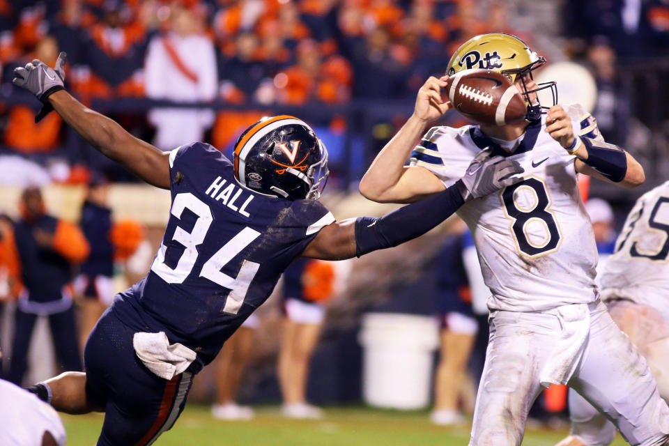 Virginia CB Bryce Hall should have a nice test vs. Pitt in the opener. (Getty Images)
