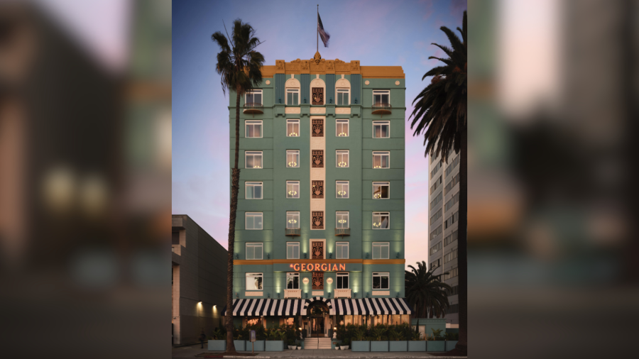 The exterior of The Georgian hotel in Santa Monica, CA. (Douglas Friedman)