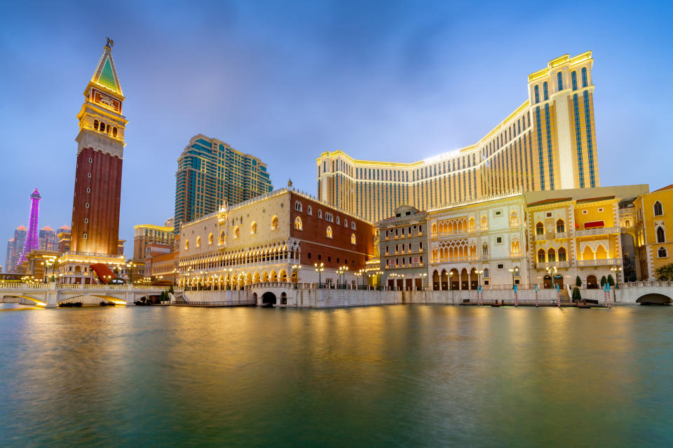 View of the Venetian Macau in Macau.