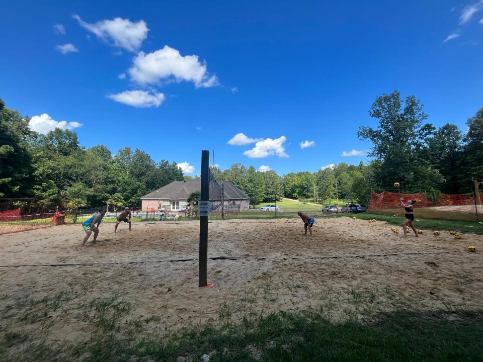 King Beach Volleyball in Brandon has four beach volleyball courts in the back of the property of Billy King.