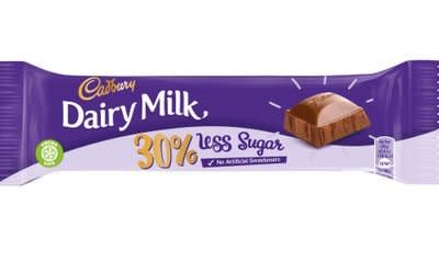 A reduced sugar version of the Cadbury Dairy Milk bar will go on sale in the UK next year, promised to taste the same as the original. Source: <span>Mondelez International</span>