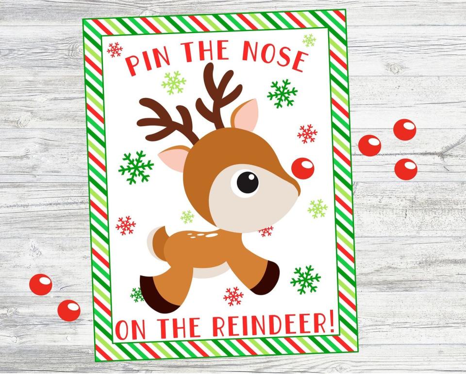 Pin The Nose On The Reindeer