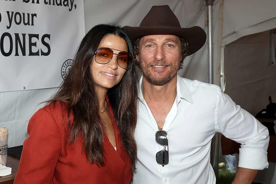 <p>Gary Miller/Getty</p> Matthew and Camila McConaughey Reveal the Same Morning Routine Even If They
