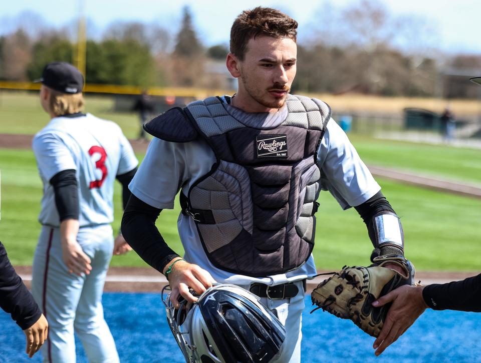 UIndy catcher Will Spear is playing on after the death of his mother from cancer just weeks ago.