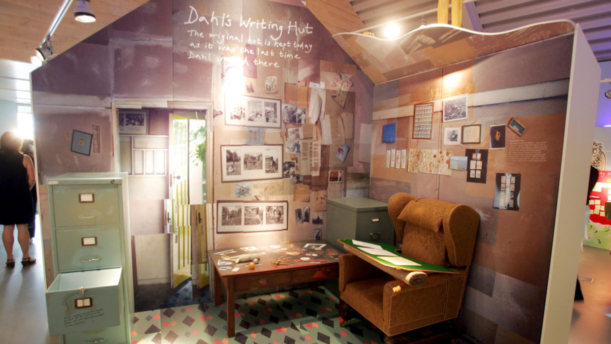  Re-creation of Roald Dahl's writing shed, at the Roald Dahl Museum. 