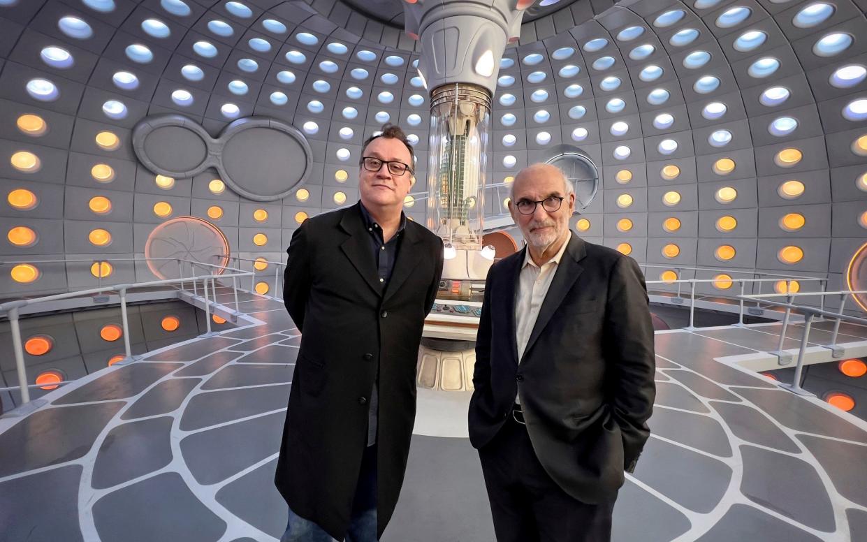 Russell T Davies met Alan Yentob as he retook the controls to the Tardis