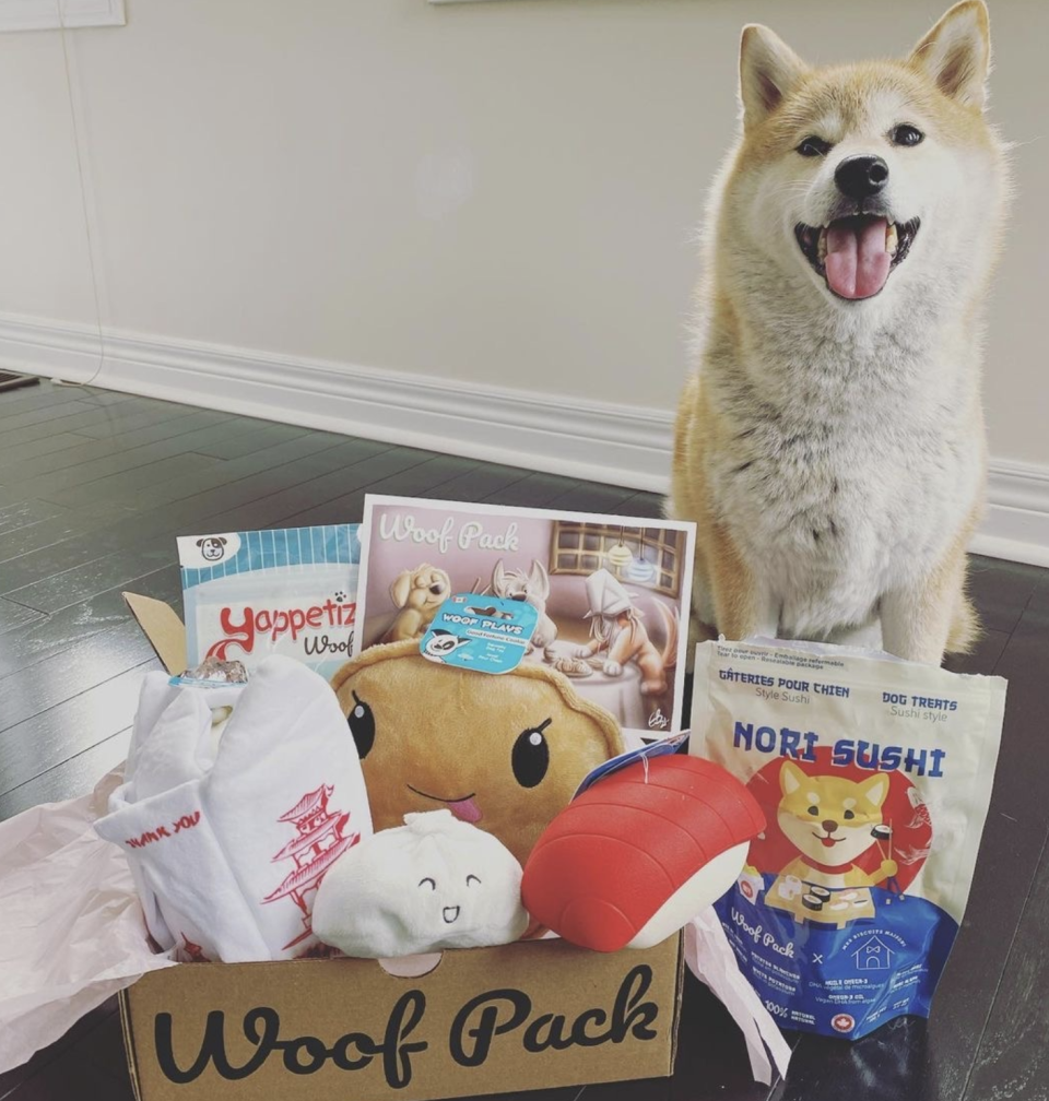 Woof Pack - monthly subscription box for dogs. (Image via Instagram/WoofPacks.ca