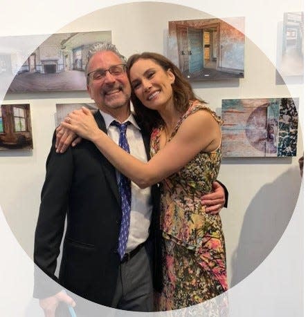 Andrew DePrisco, co-founder of Ocean Grove-based Cabaret for Life and the artistic director of the Axelrod Performing Arts Center in Deal Park, pixtured with Tony winner Laura Benanti.