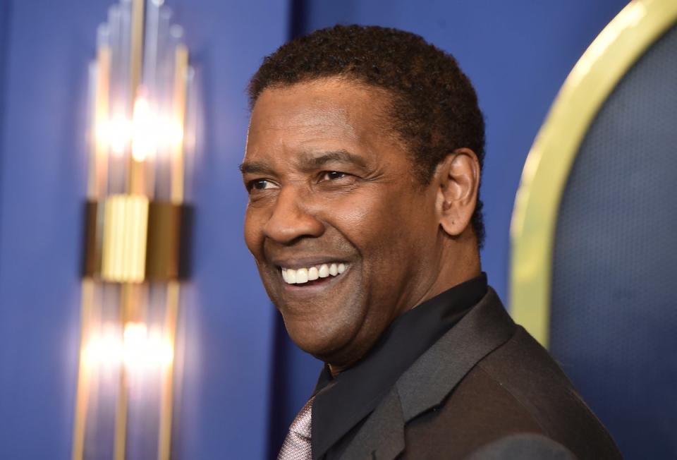 Denzel Washington arrives at the 94th Academy Awards nominees luncheon, March 7, 2022, in Los Angeles (Invision)