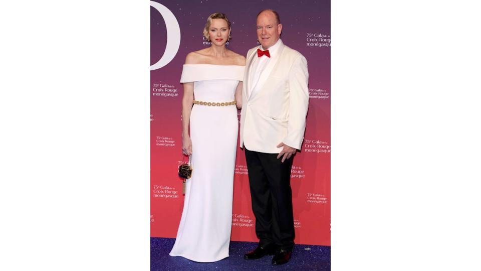 princess charlene prince albert monaco red cross ball