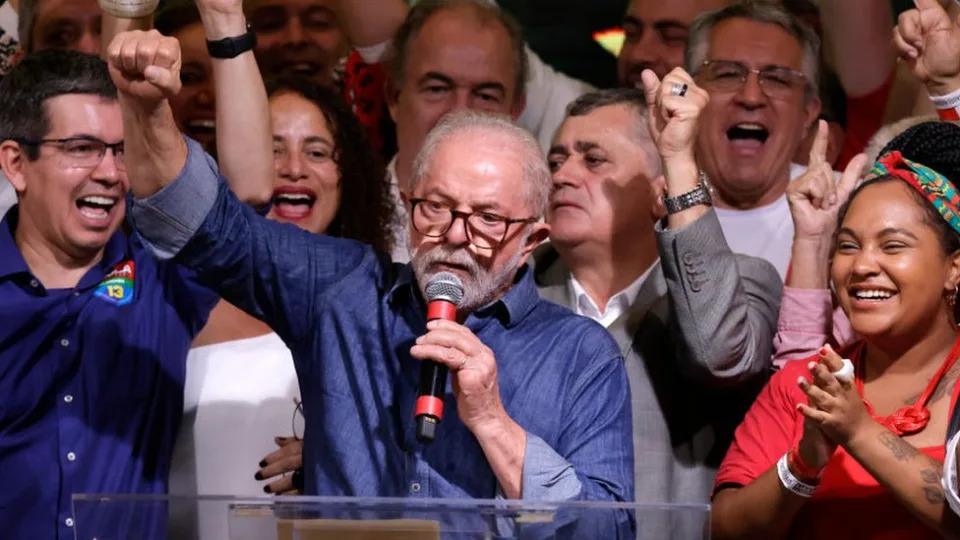 Luiz Inácio Lula da Silva en su primer discurso tras ganar las elecciones de Brasil.