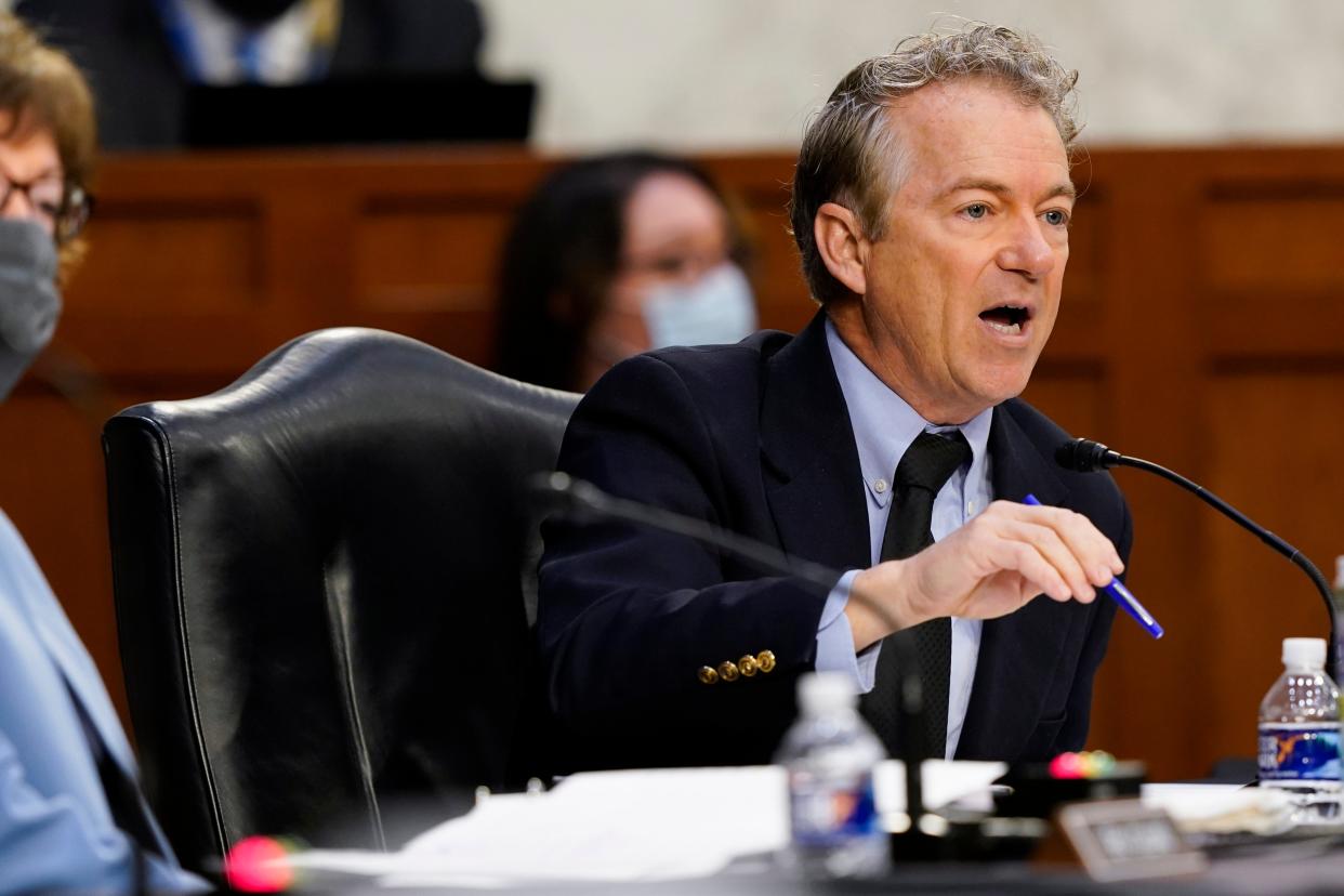 <p>Rand Paul says he will not get vaccinated for Covid-19, flouting the advice of medical experts</p> (AP)