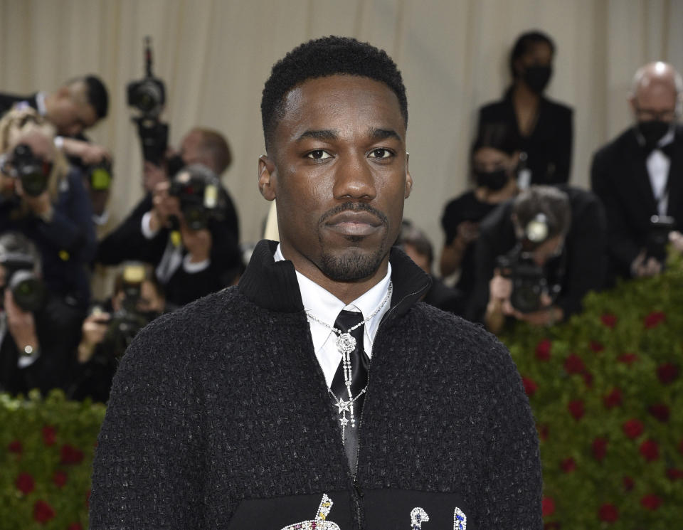 FILE - Frank Ocean attends The Metropolitan Museum of Art's Costume Institute benefit gala celebrating the opening of the "In America: An Anthology of Fashion" exhibition on May 2, 2022, in New York. Ocean will headline at the 2023 Coachella Valley Music and Arts Festival. (Photo by Evan Agostini/Invision/AP, File)