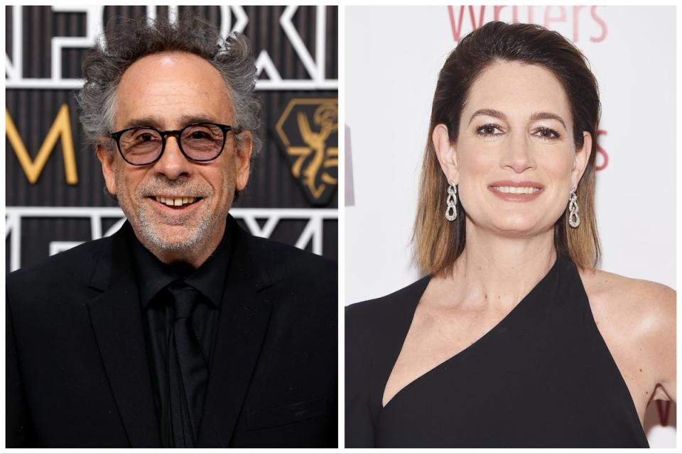 Tim Burton (left) and Gillian Flynn (Getty)