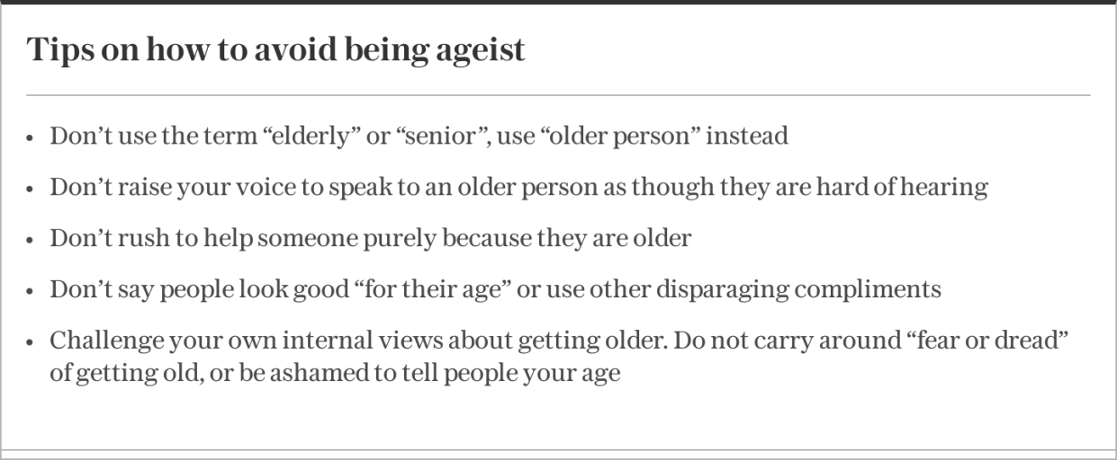 Tips on how to avoid being ageist
