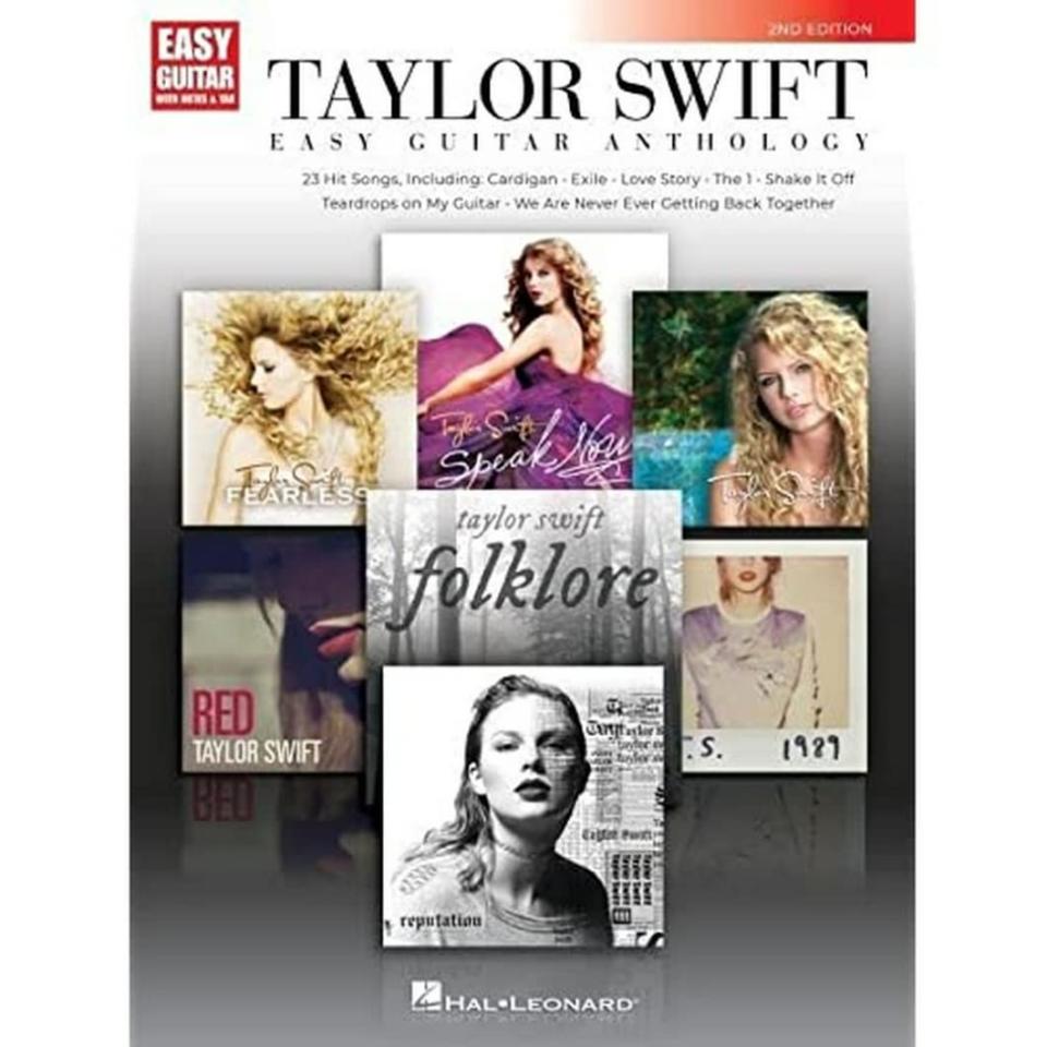 book cover with taylor swift albums
