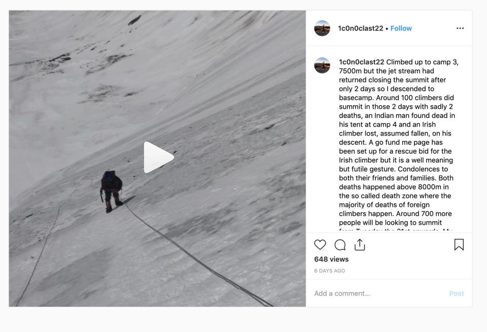 Mr Fisher had posted his concerns about the overcrowded slopes in a post on Instagram (Picture: Instagram/Robin Haynes Fisher)