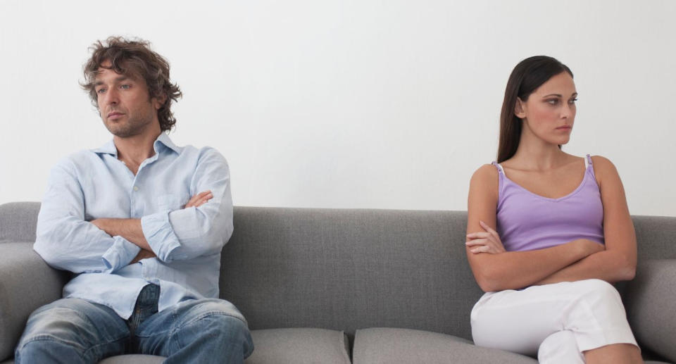 Once they'd decided their 16-year marriage was over, continuing to live together was the last thing they wanted. Posed by models. (Getty Images)