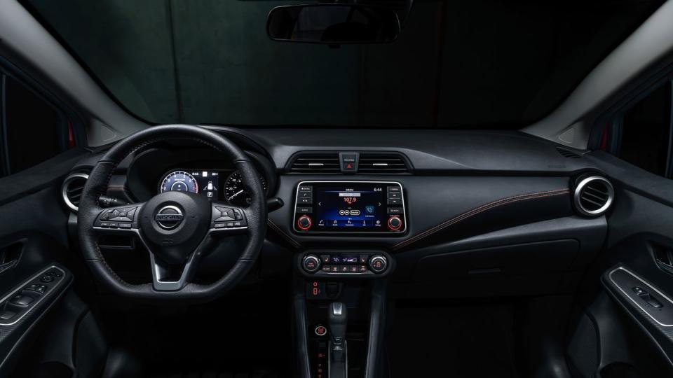 2020 Nissan Versa sedan dashboard design.