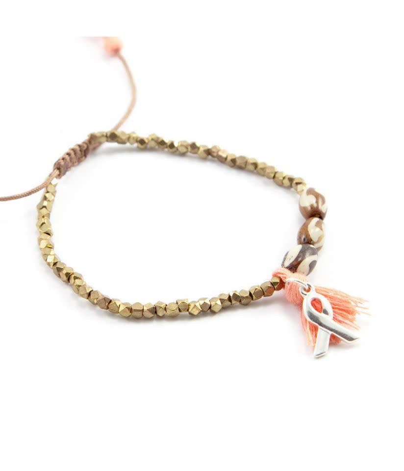 Chan Luu Breastcancer.org Pink Mix Charm and Tassel Bracelet (bracelet)