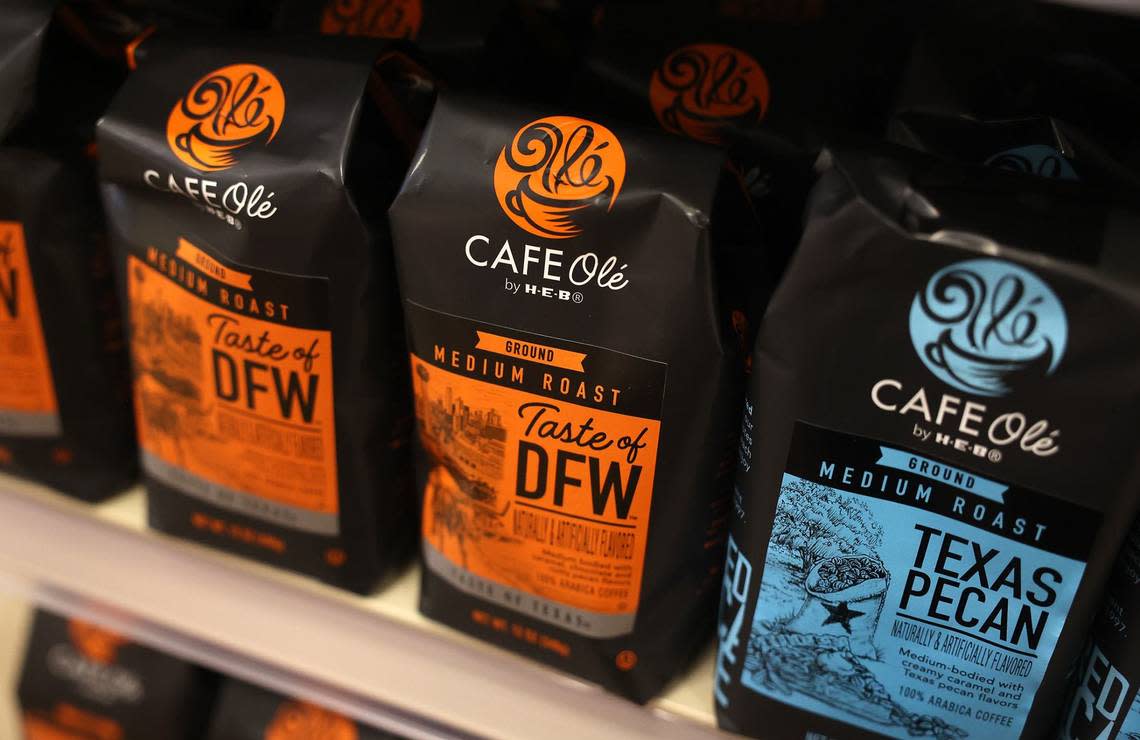 H-E-B’s popular Cafe Olé brand of coffee features a Taste of DFW coffee available at the new Fort Worth Alliance H-E-B. Amanda McCoy/amccoy@star-telegram.com