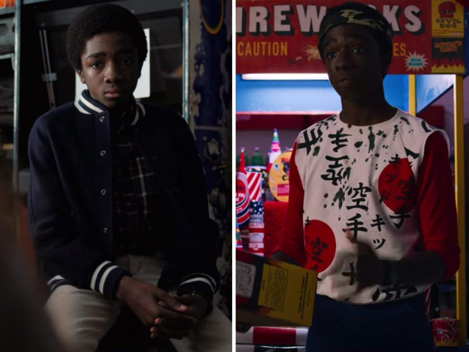 Lucas Sinclair in seasons two and three of "Stranger Things."