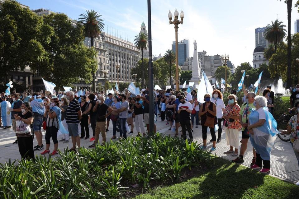 La marcha del #27F frente a la Casa Rosada