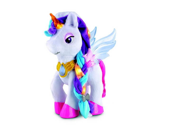 L'un des best-sellers de ce Noël 2019 est cette<strong> peluche interactive Mila ma licorne maquillage magique Vtech</strong>. Mila est une licorne parlante et interactive à personnaliser en changeant ses couleurs grâce au pinceau magique. Elle chante, on peut la maquiller et plein d'autres choses encore. <a href="https://www.carrefour.fr/p/peluche-interactive-mila-ma-licorne-maquillage-magique-vtech-3417761825051" rel="nofollow noopener" target="_blank" data-ylk="slk:Prix : 59,90 euros;elm:context_link;itc:0;sec:content-canvas" class="link ">Prix : 59,90 euros</a>.