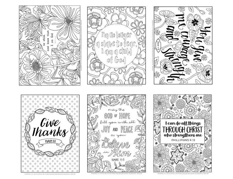 Collection of 30 Printable Bible Verse Coloring Pages