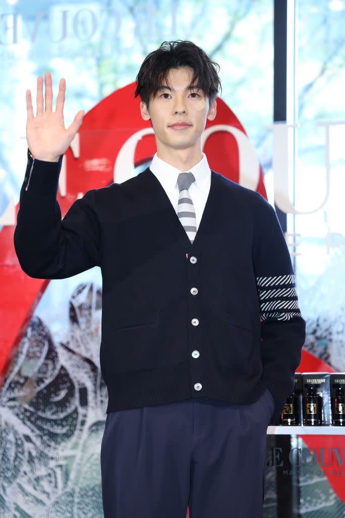 TAIPEI, CHINA - FEBRUARY 14: Actor Greg Hsu Kuang-Han (aka Xu Guanghan) attends the opening ceremony of a pop-up store on February 14, 2020 in Taipei, Taiwan of China. (Photo by VCG/VCG via Getty Images)