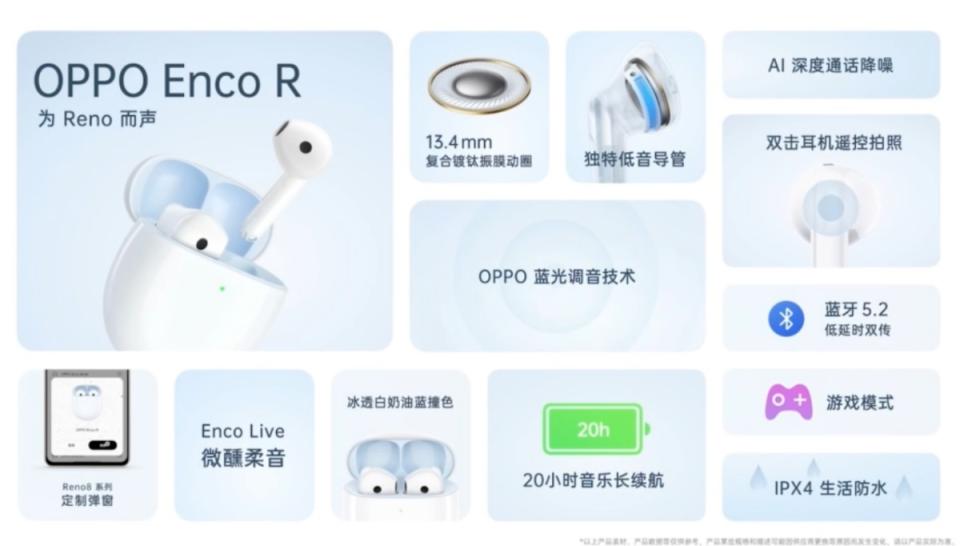 對應日常學習等使用需求的OPPO Pad Air亮相，同步推出新款真無線藍牙耳機Enco R