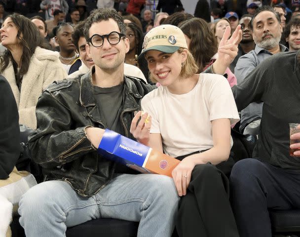 Michael Simon/Shutterstock Jack Antonoff and Margaret Qualley at the New York Knicks game