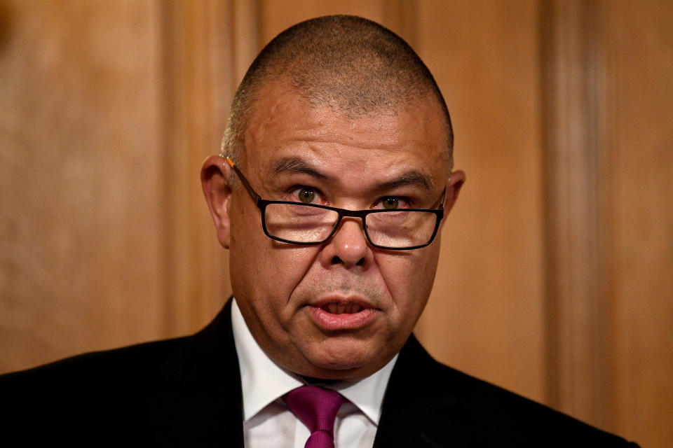 LONDON, ENGLAND - OCTOBER 20: Deputy Chief Medical Officer, Professor Jonathan Van-Tam, speaks during a virtual press conference at Downing Street on October 20, 2020 in London, England. The UK Prime Minister makes further announcements on measures to curb Coronavirus spread.  Figures released today by the Office Of National Statistics (ONS) show The number of people dying of Covid-19 in England and Wales has risen for the fifth week in a row to 438 between October 3 and 9. (Photo by Leon Neal/Getty Images)