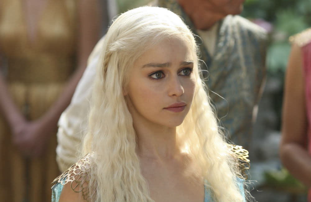 Emilia Clarke says Game of Thrones hairstyle ruined her own locks because of the bleaching process credit:Bang Showbiz