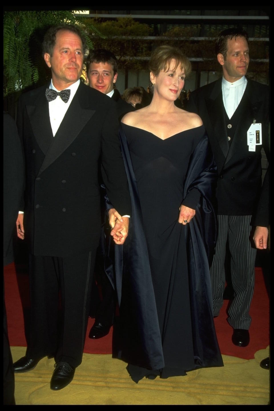 Streep stunned again in another black gown, this time for the 1996 ceremony, where she was nominated&nbsp;in the Best Actress category for her role in "The Bridges of Madison County."&nbsp;