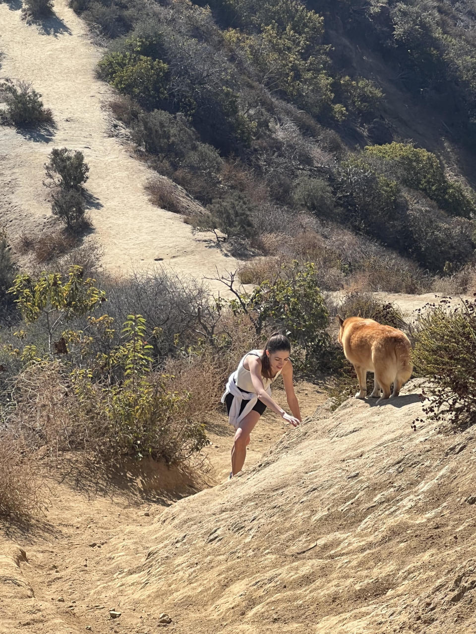 the author trying to hike