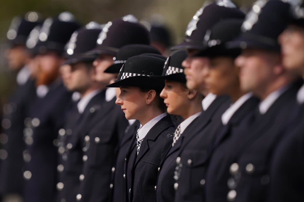 Metropolitan Police officers have been moved to a 12-hour shift pattern and have had all leave cancelled (Yui Mok/PA) (PA Wire)