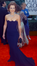 <p> Anderson dazzled on the red carpet of the Golden Globe Awards in 1998. The actress stepped out in a black strapless Hervé Leger gown, which featured an eye-catching scalloped neckline. She finished off the look with sparkling silver diamonds and a red lip. </p>