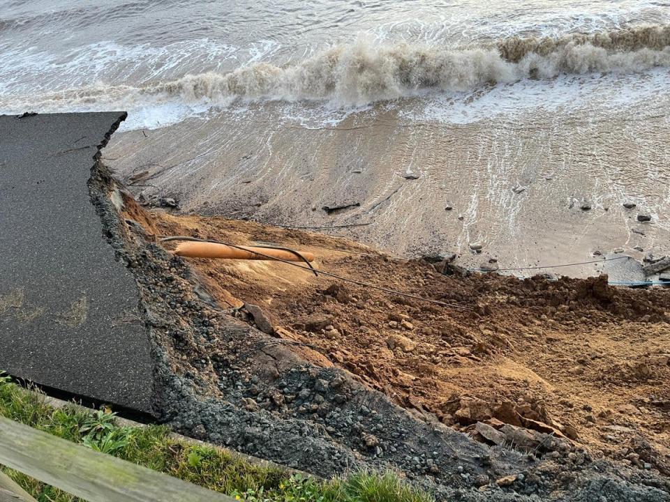 HM Coastguard Lowestoft confirmed that parts of the beach had been ‘washed away' (HM Coastguard Lowestoft)