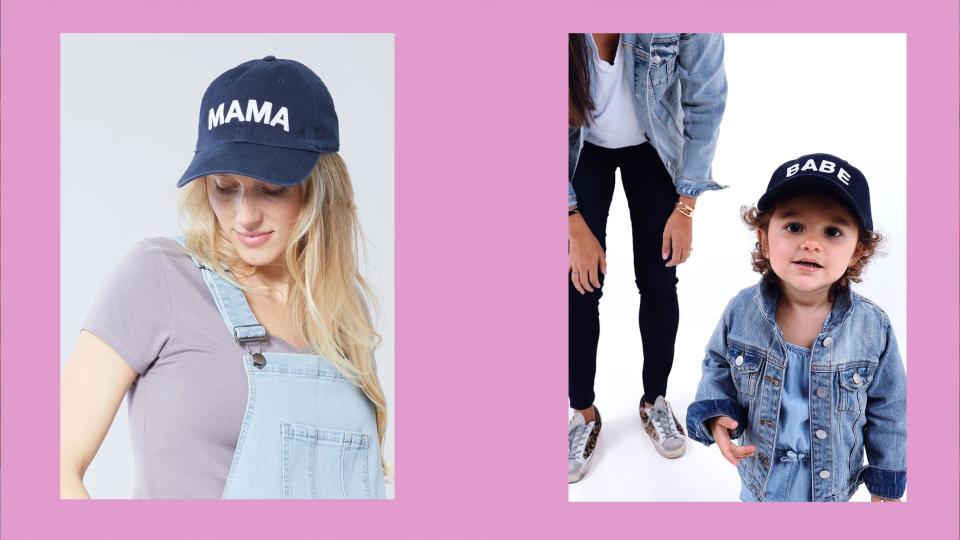 Best Mother's Day gifts for new moms: Ingrid and Isabel matching Mama and Baby baseball caps