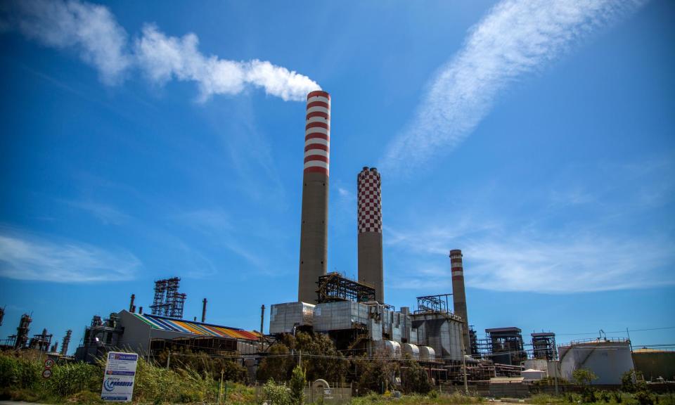 <span>A refinery in Sicily that uses heavy crude oil from nearby Eni fields. Eni has said it aims to increase oil and gas production by 12.6-17% by 2030.</span><span>Photograph: Goran Bogicevic/Alamy</span>