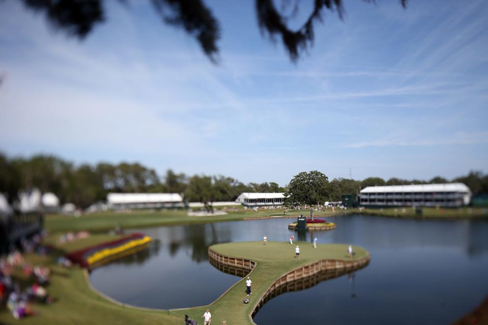 The 17th hole Island Green at the TPC Sawgrass Stadium Course is a crucial test for PGA Tour pros and weekend golfers alike.