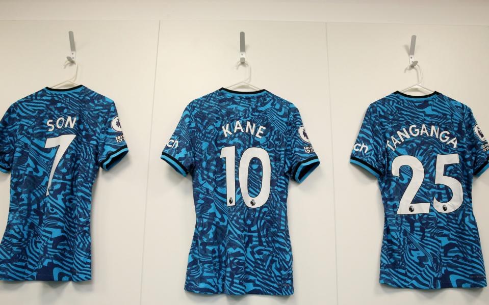 A view of the match shirts of Son Heung-Min, Harry Kane and Japhet Tanganga - Getty Images/Tottenham Hotspur FC