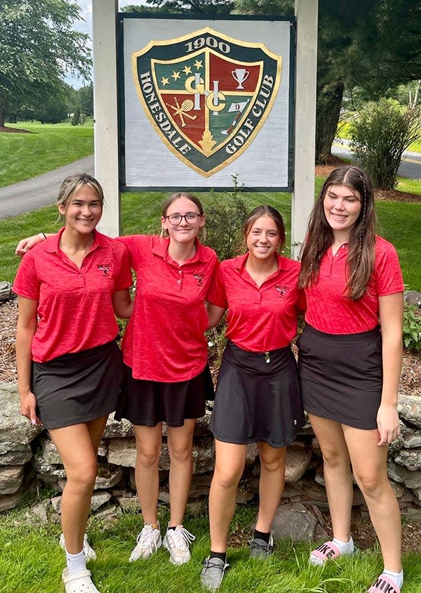 Honesdale's first-ever PIAA-sanctioned and Lackawanna League affiliated girls varsity golf team is off to a 2-0 start in regular season action. Team members include: Kayla Benson, Courtney Crum, Delaney Rowe, Rebecca Dadig, Olyvea Burke and Julie Saylor.