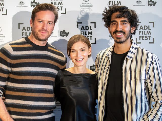 James Elsby/Getty From left: Armie Hammer, Tilda Cobham-Hervey and Dev Patel