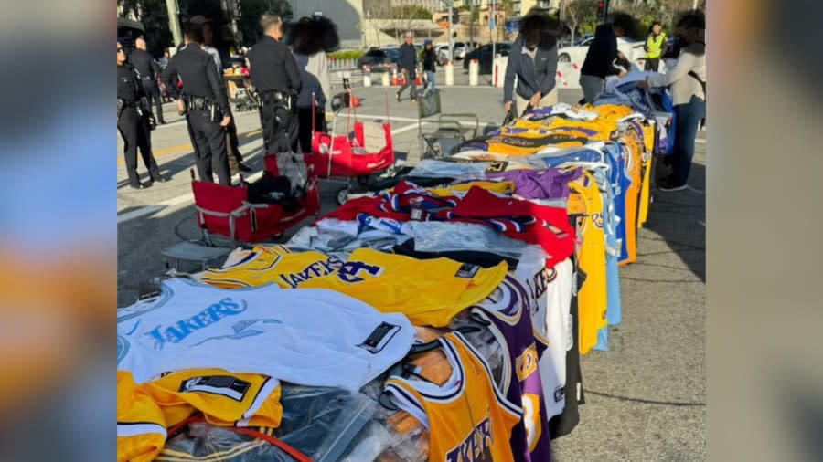 $140K in fake Lakers apparel seized in downtown L.A.