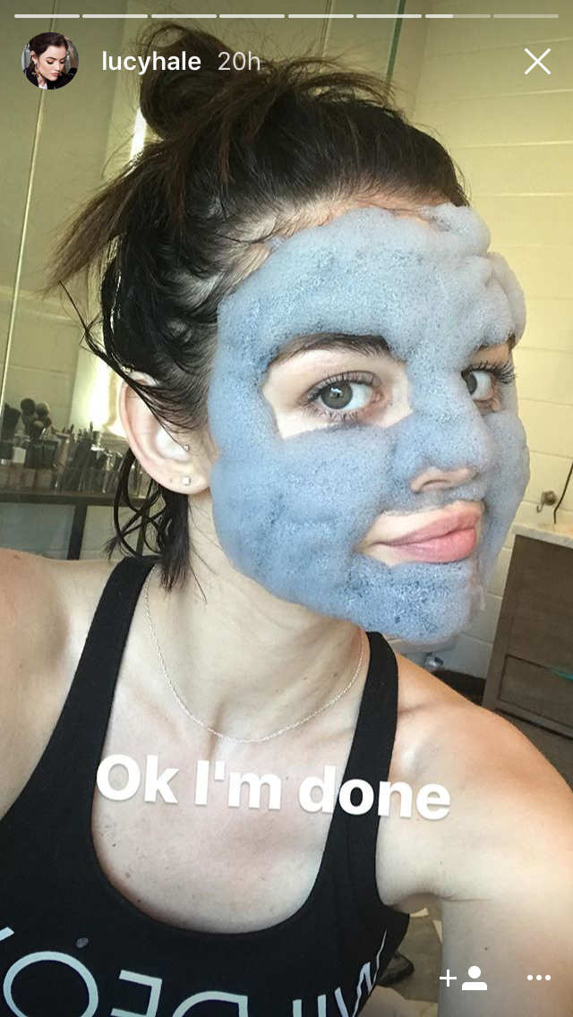 Image of Lucy Hale using bubble mask