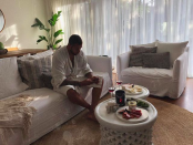 <p>Also keeping it pretty chill, Jesinta Franklin posted this pic of her AFL star hubby with the caption, "@buddy_franklin23 Trying to stay up for the 9PM fireworks"</p>